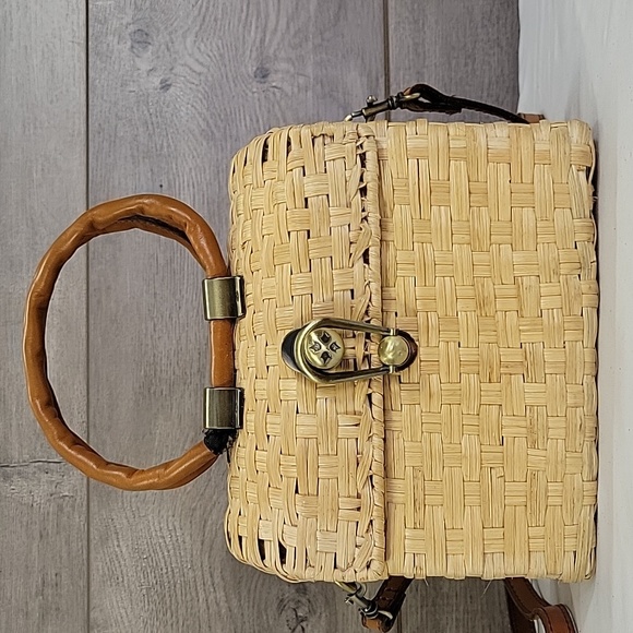 Patricia Nash Bags Patricia Nash Straw Box Crossbody Shoulder Bag